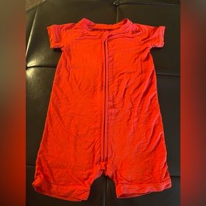 little sleepies short pajama playsuit, red 18-24 month